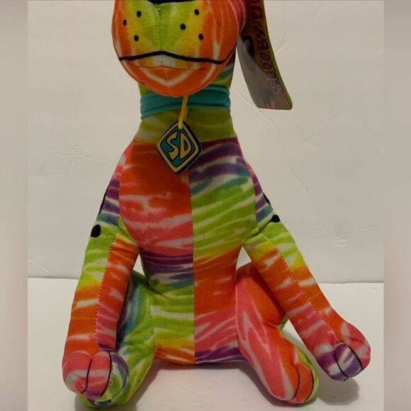 Scooby-Doo Rainbow Tie-Dye Plush Stuffed Animal Dog With tag 12", Toy - Picture 2 of 8